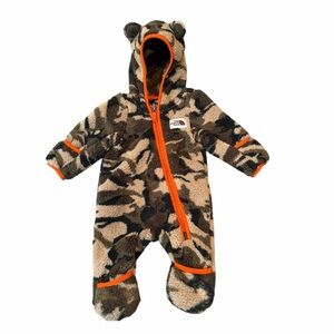 The North Face Campshire Camo Baby Bear Fleece One-Piece Bunting Infant 3-6 Mth